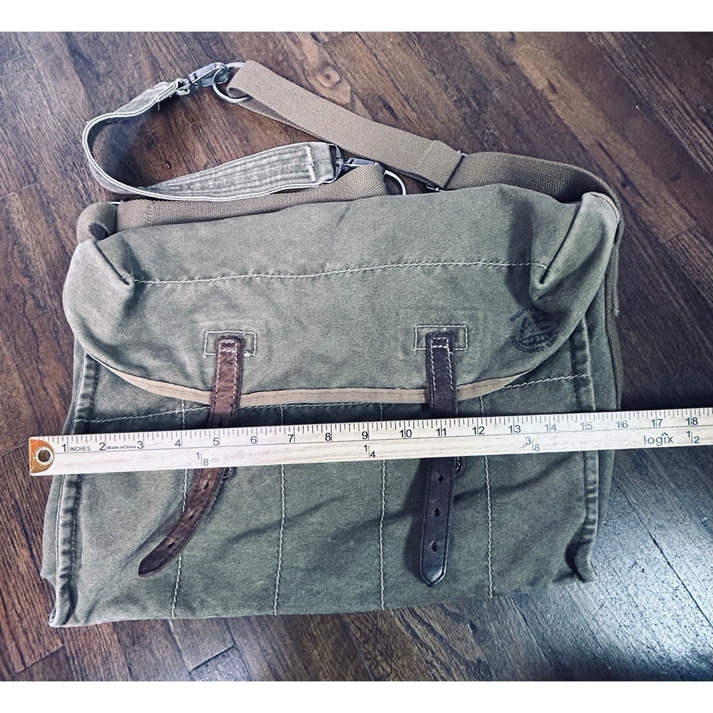 American Eagle Outfitters vintage military-style canvas messenger bag Army Style - Picture 9 of 10